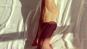 Stepsis Eva Myst rubs hairy wet pussy and panties on stepbro's big cock for taboo relief