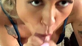 Why is this busty skinny 18yo Brazilian teen giving pov blowjob backstage