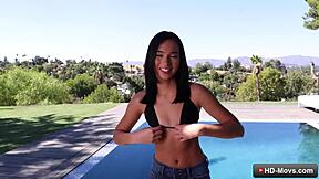 Skinny Hot Brunette Teen Felt Deep Tenderness As Mick Blue Licked Her Pink Shaved Pussy