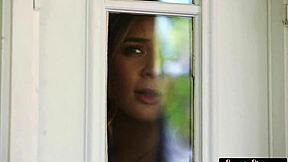 Cute taboo teen 18+ fucked outdoors until cumshot