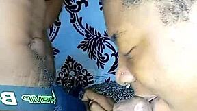 Beautiful African teen with perfect tits deepthroats my BBC sloppily... ends with huge facial cumshot all over her!