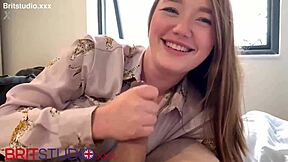 Hot British Teen Swallows Huge Cum Load in Mouth!