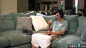 Blonde MILF Stepmom Rachael Cavalli Lets Stepson Discover Her Pussy