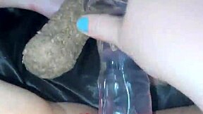 virgin 18-year-old arab teen tries first-time deep masturbation with huge glass dildo in los angeles