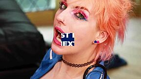 Handcuffed student edged in orgasm denial lesson as the goth girl next door explores fetish roleplay with toys