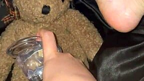 virgin 18-year-old arab teen tries first-time deep masturbation with huge glass dildo in los angeles