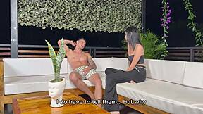 in this amateur tale, skinny stepsister with small tits begs her stepbrother to gently take her virginity without telling parents - zack whiter