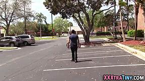 Little latina teen sucks big cock in hardcore blowjob