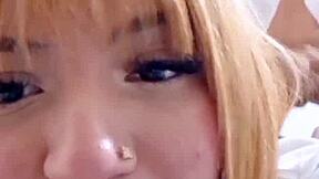 I feel so naughty as blonde Venezuelan schoolgirl getting fucked live by boyfriend during TikTok stream