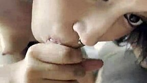 Blonde Teen Gives Blowjob To Cuckold Boyfriend With Huge Cum Load In Mouth!