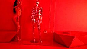 skinny teen ashlyn chere casually flashes pierced nipples in playful solo striptease