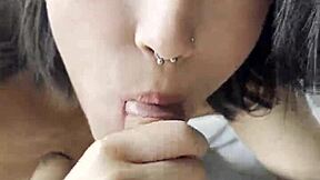 Blonde Teen Gives Blowjob To Cuckold Boyfriend With Huge Cum Load In Mouth!