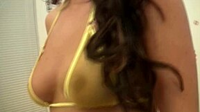 jenny welch teases with pantyhose ripped during intense pov lap dance action