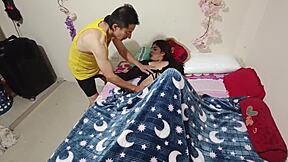 Perverted old man licks and fucks busty big-assed stepdaughter until she squirts in orgasm