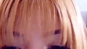 I feel so naughty as blonde Venezuelan schoolgirl getting fucked live by boyfriend during TikTok stream