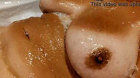 omg tanned stepsister with huge natural tits getting wet and playful in the bathroom 😍💦