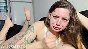 the story unfolds as a charming babysitter explores a unique foot massage technique with enthusiasm and delight