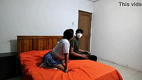 omg my canadian cousin in uniform is such a horny student, masturbating her curvy pussy solo 😏📚