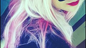 is this tranny babe veronica mix shaking her ass in panties and dress for alien monster fun?