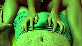 Brazilian Latina Gives Footjob Through Satin Panties Leading To Orgasm