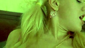 Umm I love fucking this blonde teen slut in fishnets, gaping her asshole with my big cock while she rides cowgirl.