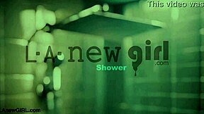 i uh took a shower as this sophisticated dark-haired muse in the bathroom for a solo photoshoot session