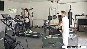 In this casual tale, a cool stepdad hangs out with his stepdaughter in a workout session involving some taboo fun and cowgirl riding.