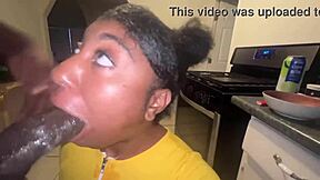 Stepsister thot sucking and taking big black cock in rough doggystyle assfuck with deepthroat