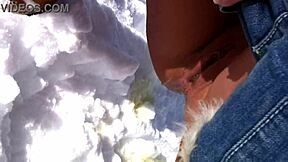 on our ski vacation i strip down and pee right in the snow