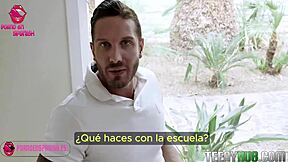 sorprendo a papa con un poco de crema - subtitulado español??