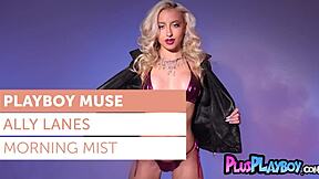 blonde teen ally lanes shows off her sexy body in a hot striptease for playboy