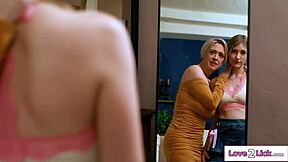 i feel so turned on as big tits cougar stepmom tongues my teen pussy