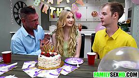 So this 18yo blonde stepdaughter decides to keep up the family tradition by fucking her stepdad.