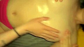 tight virgin pussy gets a gentle massage from friend