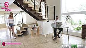 sorprendo a papa con un poco de crema - subtitulado español??