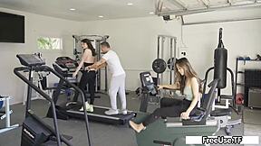 In this casual tale, a cool stepdad hangs out with his stepdaughter in a workout session involving some taboo fun and cowgirl riding.