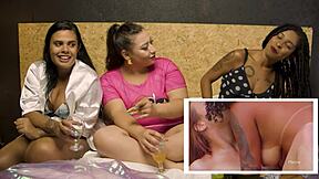 reacting to the movie bobeou dançou where sant watches his first porn with ariella ferraz, the hardcore anal star, featuring amanda borges and aquele mario