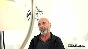 Horny Old Man Fucking Blonde Teen In Doggystyle At Work With Shaved Pussy And 69 Oral