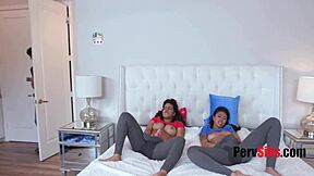 These ebony step siblings get caught in a threesome, keeping their cunt crushing secret all hush hush.