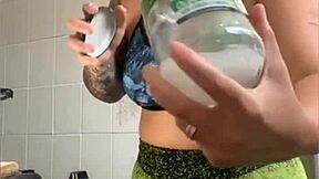 uhh i think this married woman records cooking videos but really she's just flashing her swollen pussy everywhere
