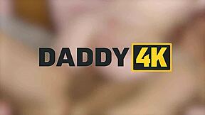 Daddy4k showcases her hero as old man seduces petite Czech teen with shaved pussy
