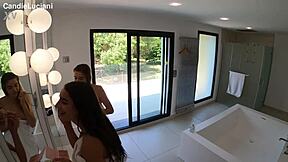 In this hot threesome Alba Lala joins two guys for deepthroat blowjob and doggystyle fucking. She takes big cock in her tight pussy.