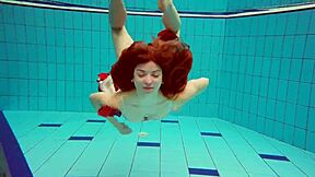 Petite Polish teen Marketa's underwater bikini tease