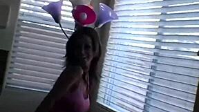 Hey, watch Mandy striptease in her bikini for the camera