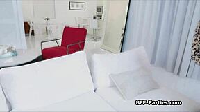 pajama party gets wild with foursome blowjobs and hardcore cock action, oh yeah