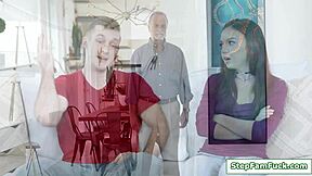 Stepsis gives blowjobs then gets fucked by stepbro in hardcore session 😈