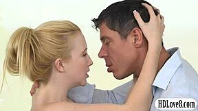 oh man, this stunning teen babe is getting her tight pussy fucked in such an erotic way