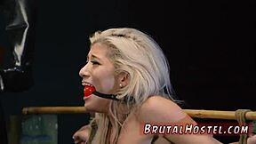 so this skinny teen's in an anal compilation with big-breasted blonde hottie cristi ann getting bound and hardcore fetish action