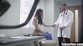 this young ebony patient gets fucked rough by the doctor