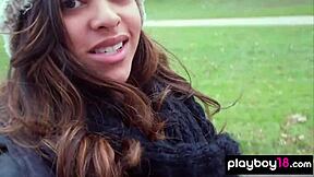 Extra Small Latina Jessica Burciaga Teases with Big Boobs in Sexy Lingerie